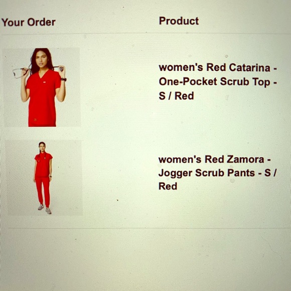Figs Other - FIGS RED UNIFORM